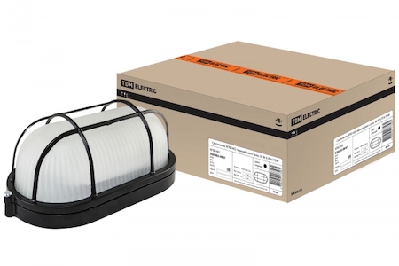 TDM ELECTRIC SQ0303-0047 Светильник НПБ1402 черный/овал с реш. 60Вт К IP54 TDM
